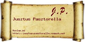 Jusztus Pasztorella névjegykártya